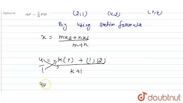 If point P(4,2) lies on the line segment joining the points A(2,1) and B(8,4) then  | CLASS 10 |...