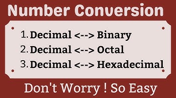 decimal to binary, octal, and hexadecimal conversion |number conversion |HSC ICT