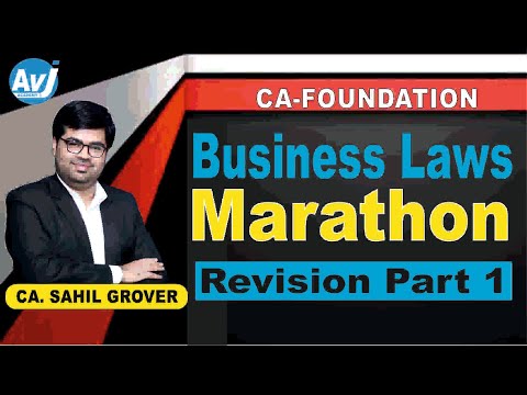 CA Foundation | Business Laws | Marathon Revision Part 1