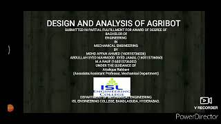 Major project AGRIBOT  final year mech dept