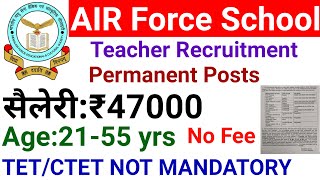 AIR FORCE SCHOOL PERMANENT TEACHERS VACANCY 2024 I ALL STATES ALLOWED I NO FEE screenshot 2