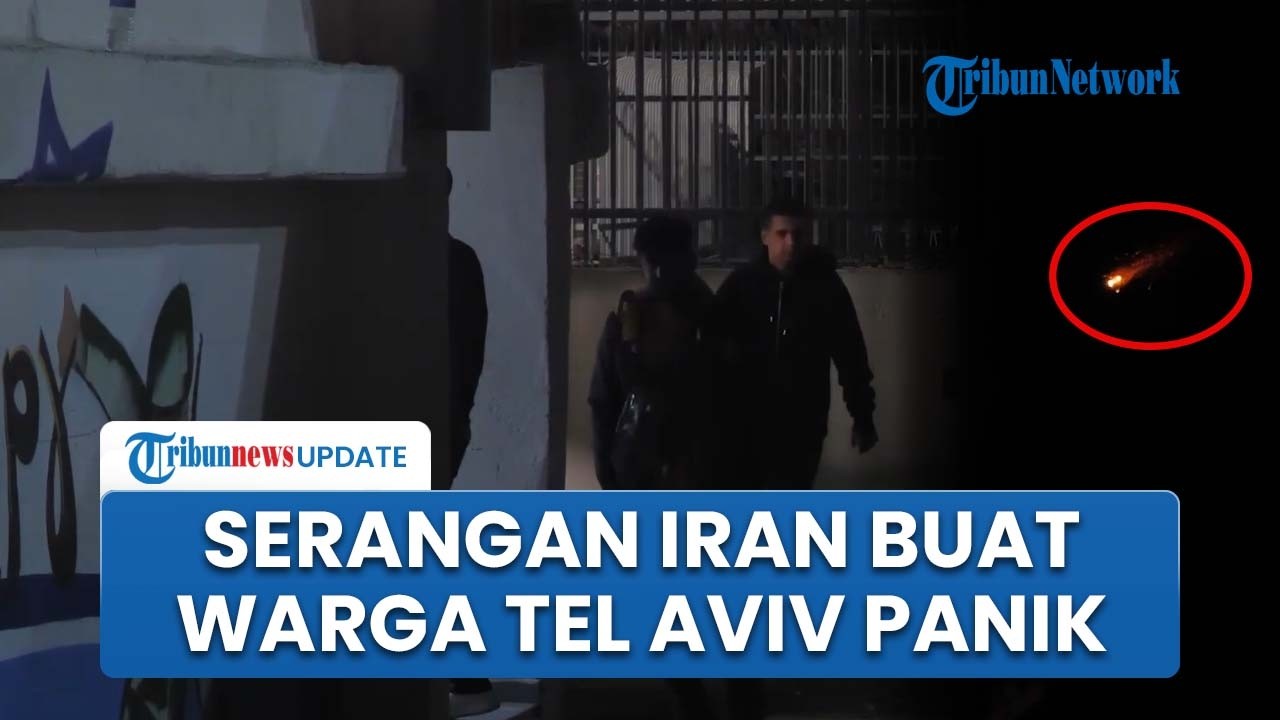 Serangan Rudal Iran, Warga Tel Aviv Panik Berlarian Cari Tempat Perlindungan Bom