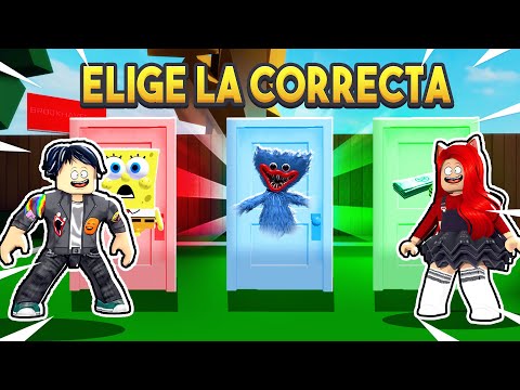 😱 NO ESCOJAS LA PUERTA EQUIVOCADA o MUERE en ROBLOX | LULY Y DERANK