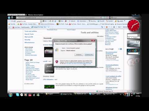 How to use/download gadgets for vista/windows 7