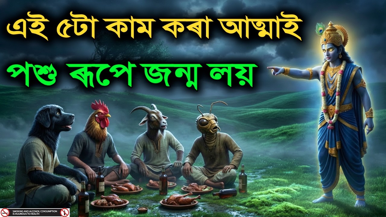 ৫টা কাম কৰা মানুহে পিছৰ জন্মত পশু ৰূপে জন্ম পায় | আত্মাই পশু হোৱাৰ পৰা বচাৰ ৩টা উপায় | গৰুড় পুৰাণ