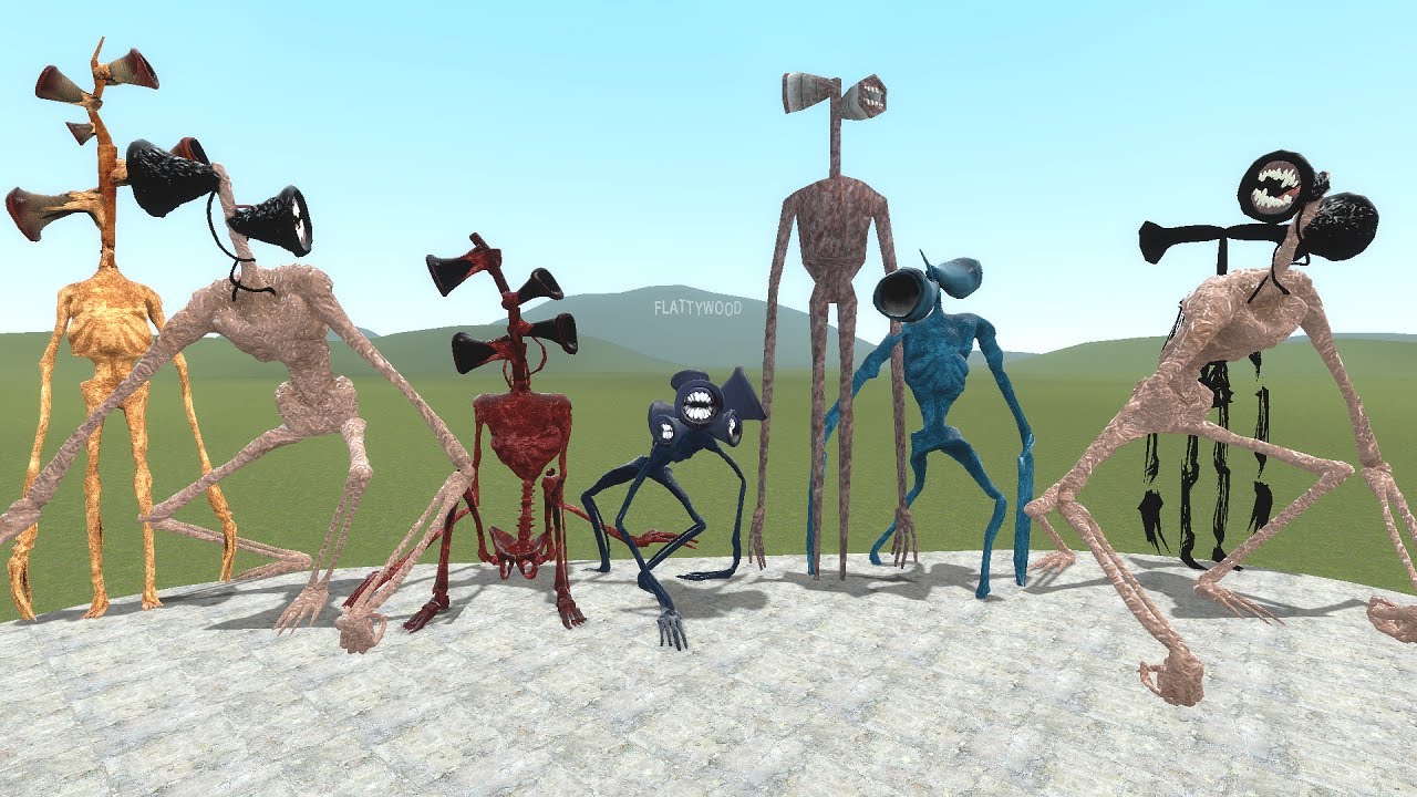 All SIREN HEAD | Trevor Henderson In Garry's Mod - YouTube