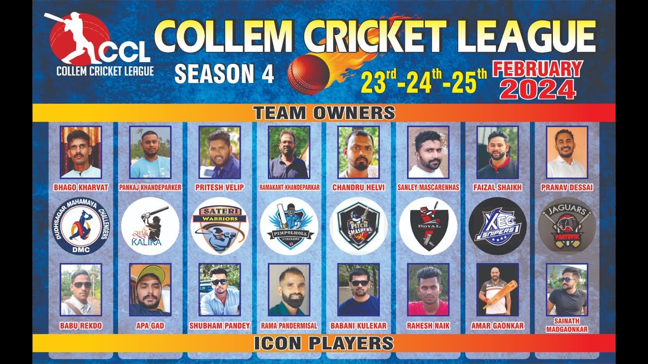 DAY-1 | Collem Cricket League 2024 | CCL | Mettawada Collem Goa - YouTube