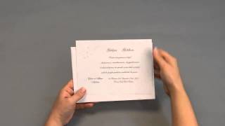 Sol Üst Kısmı Kalp Desenli Davetiye Bks46385