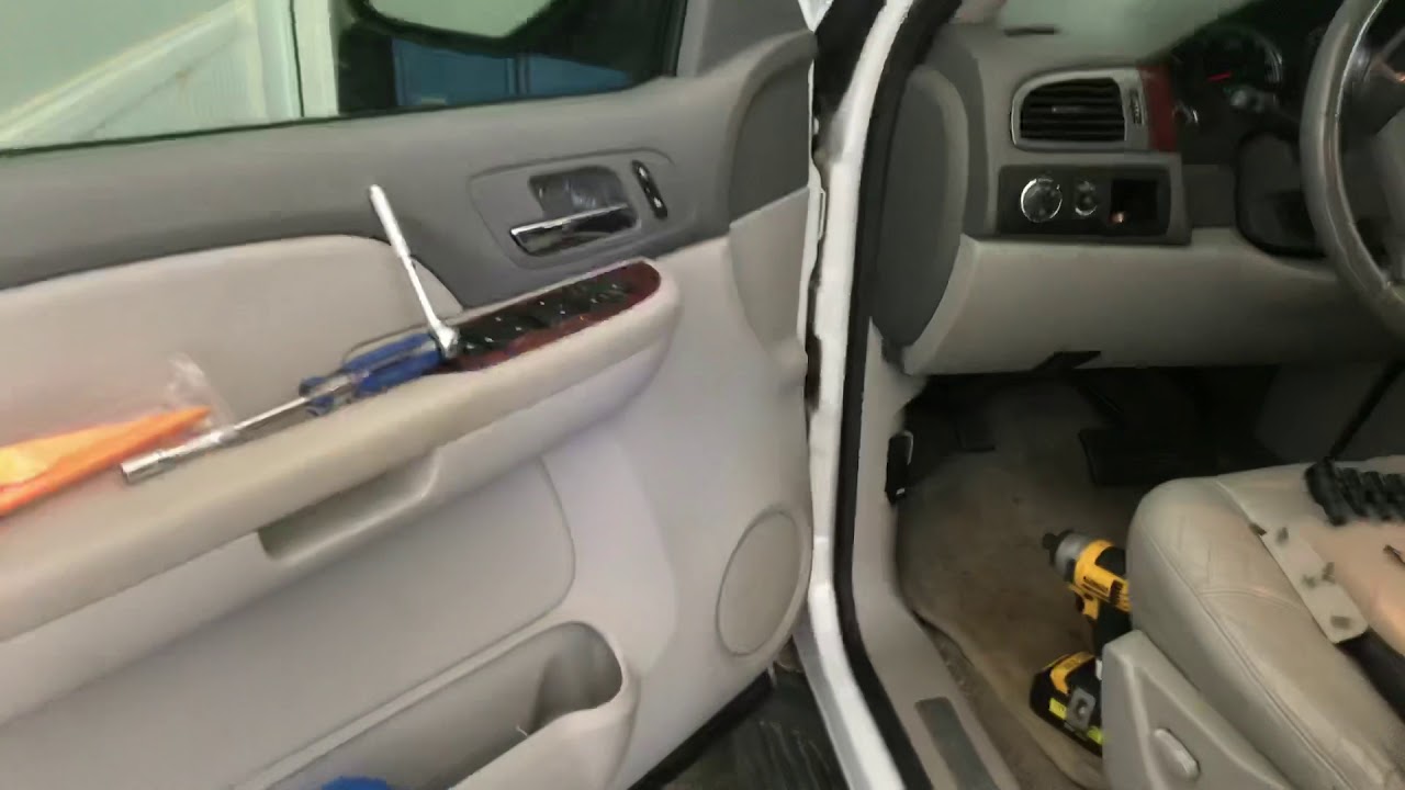 2007-2014 yukon door actuator replacement part 1 of 2 - YouTube
