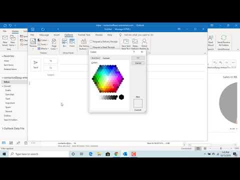 Como alterar a cor de fundo de um email no Outlook - Office 365