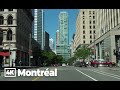 Driving downtown montral canada 4k 2022 summer