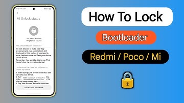 How To Lock Bootloader Redmi / Poco / Mi