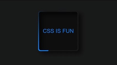 Creating a border animated box using HTML and CSS