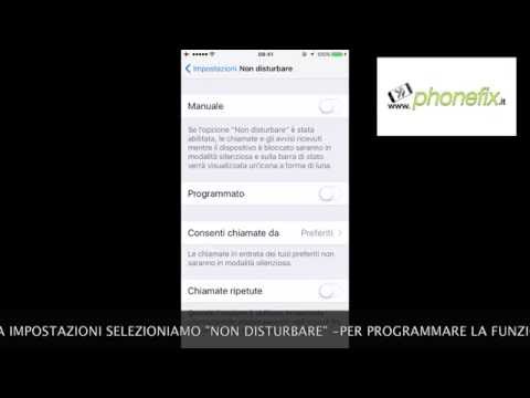 Non Disturbare - Programmazione della funzione su iPhone