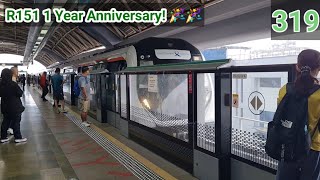 [R151 1 Year Anniversary! 🥂🎉] SMRT TRAINS Ride From Tiong Bahru to Lavender - R151 825/826