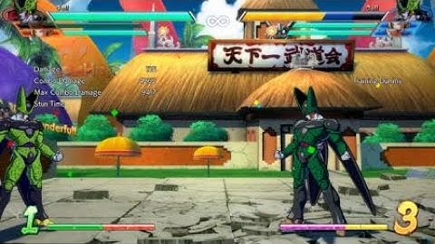 DBFZ - Cell character specific super dash combo (goku assist)