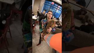 Enisa & Traffic Cone Saxman Break Into Fast Food Shop With Disco Cone 🔥🎷📻