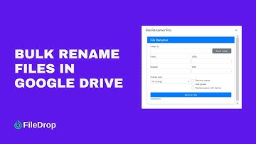 Bulk Rename Files in Google Drive