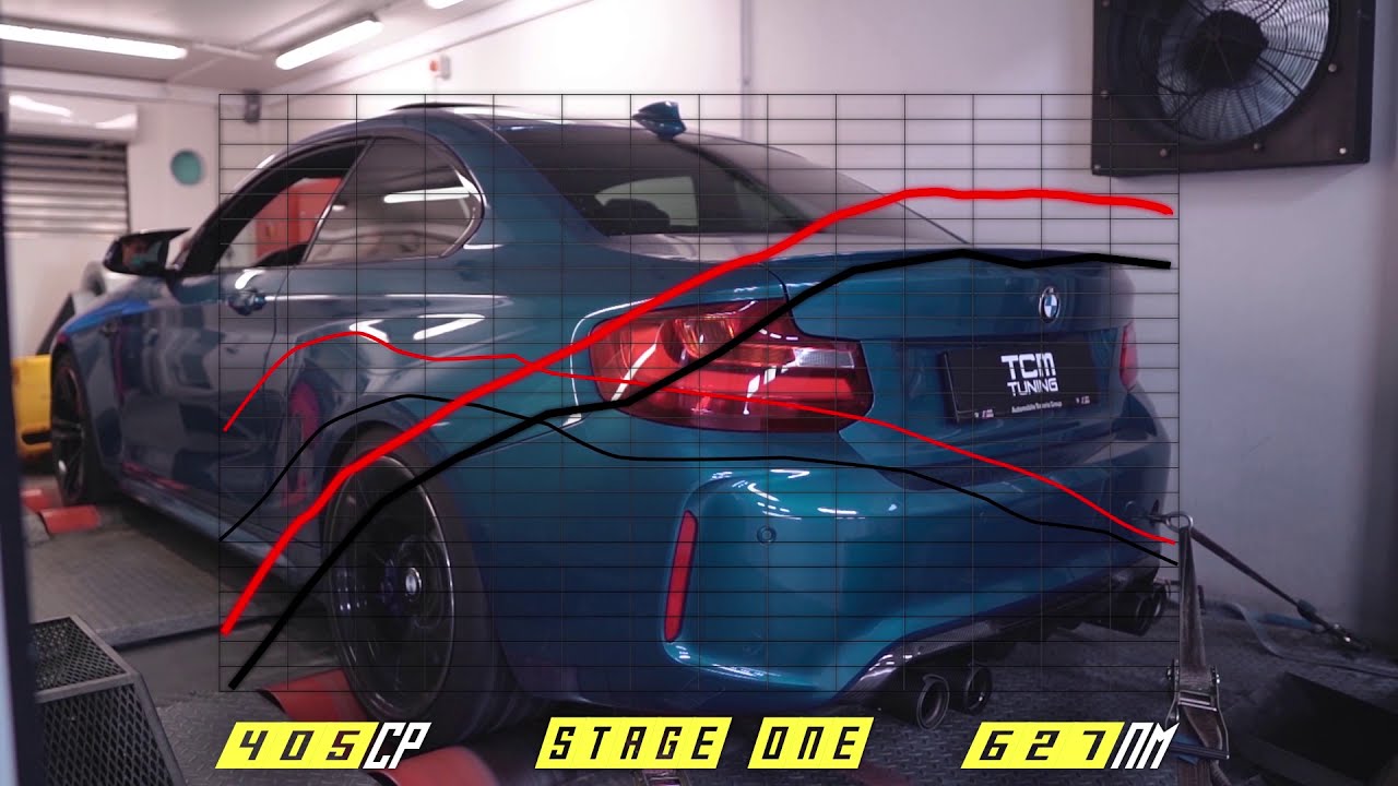 BMW M2 F87 3.0T 370CP (367real) @ 405 CP Stage1 TCMtuning