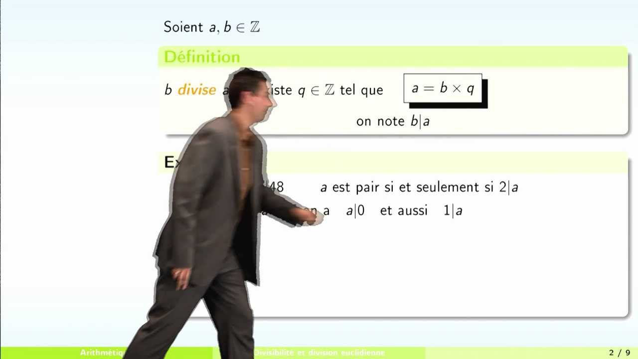 Arithmétique - partie 1 : division euclidienne et pgcd