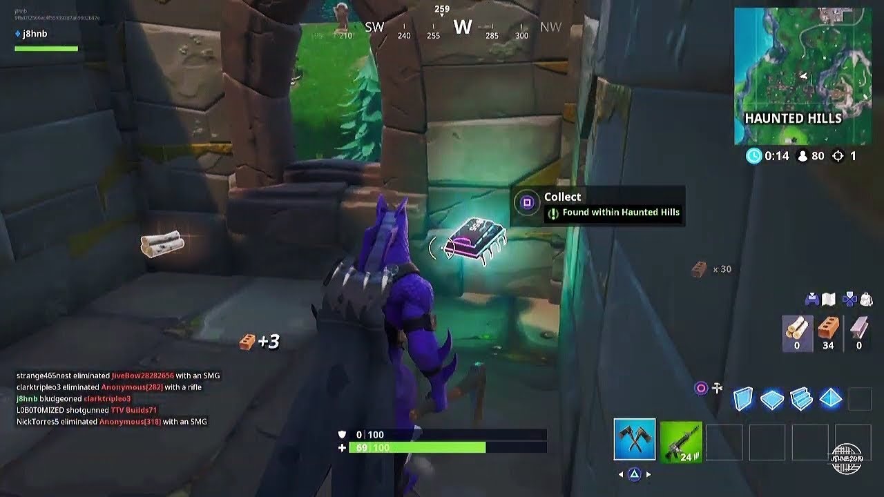 Fortnite Fortbyte #55 - Found Within Haunted Hills Location Guide fortbytes 67