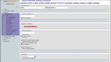 How To DELETE A COMPLETE DATABASE into phpMyAdmin