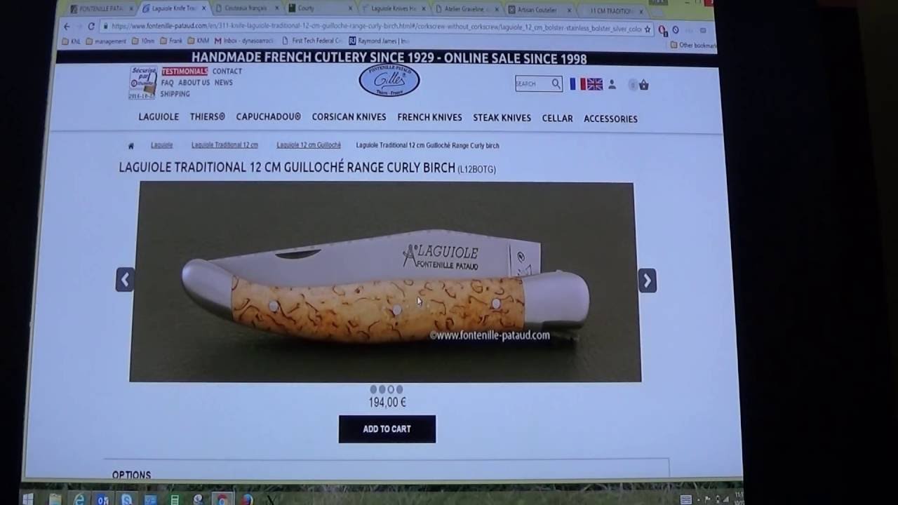 Where I buy my Collector quality  French Laguiole knives