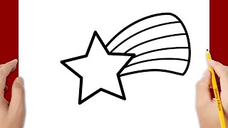 Cómo Dibujar Una Estrella Fugaz Fácil Dibujos Fáciles