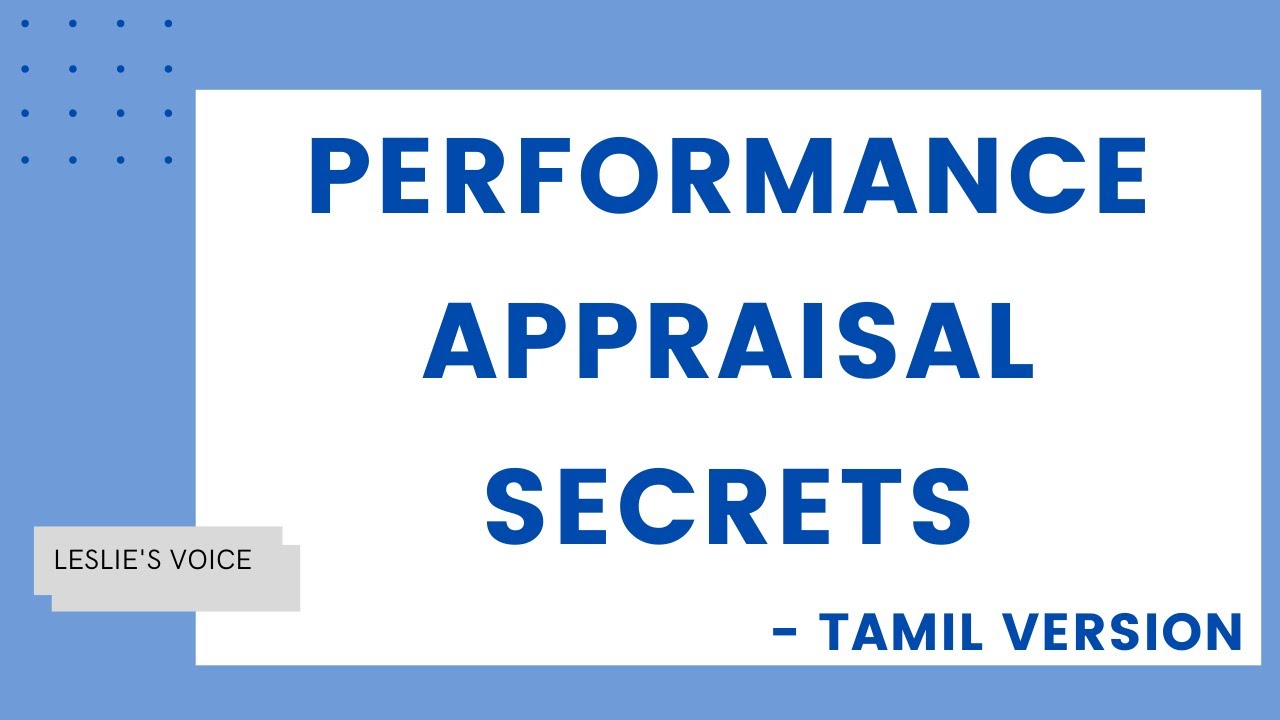 Tips For Performance Appraisal Discussion How To Get Maximum Hike Tamil Performance Review Youtube