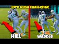 TYREEK HILL VS JAYLEN WADDLE 99YD RUSH CHALLENGE! WHO'S FASTER?!?