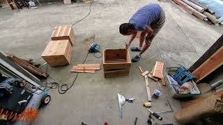 DIYリンゴ箱に蓋を作る