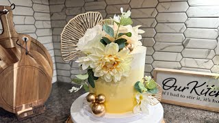 Ombré Cake, easy 4 layer ombré cake