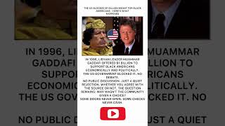 Gaddafi Offered $1 BILLION to Black Americans US BLOCKED It 🇺🇸🇱🇾 #Gaddafi #Reparations #History