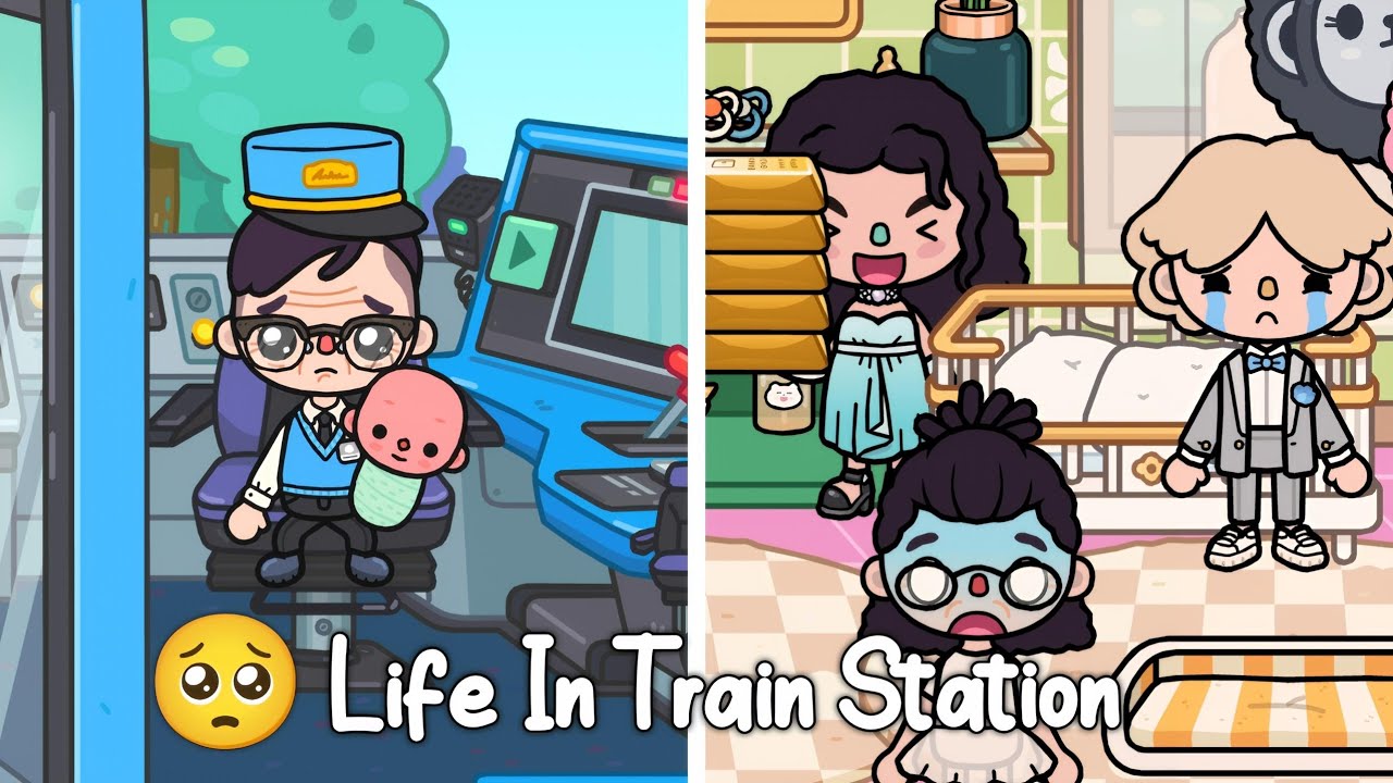 The Child Grew Up At The Train Station 🥺 | Toca Boca Story | New Toca Life Story 