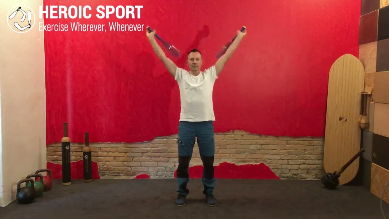 Indian clubs 105 | Circuit #7 exercise 1/6 (Read description for instructions)