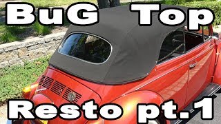 Classic VW BuGs How to Install Convertible Beetle Top Restoration Part 1 screenshot 2