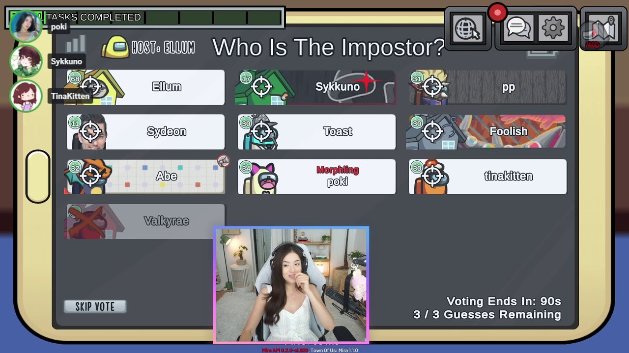 [8-14-25] pokimane - killing my friends in among us ♡ 😝