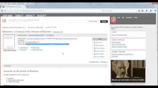 Locating permanent links in JSTOR record page
