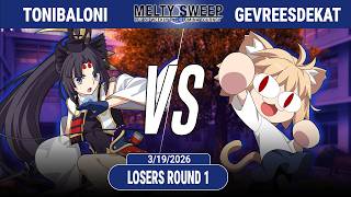 Melty Sweep 77 | ToniBaloni (Ushiwakamaru) VS GevreesdeKat (Neco Arc) | MBTL Netplay