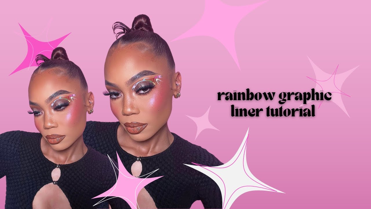 rainbow graphic liner tutorial | nyx cosmetics vivid brights eyeliners