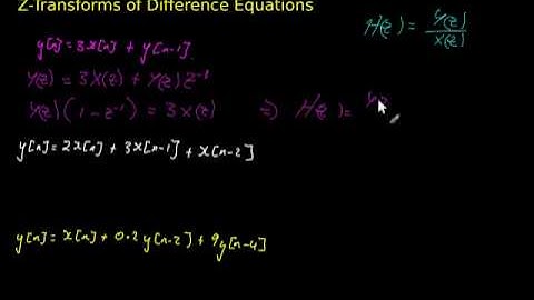 Z-transform of difference equations