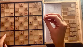 😴 ASMR - Wooden Blocks Sudoku - Clicky Whispering