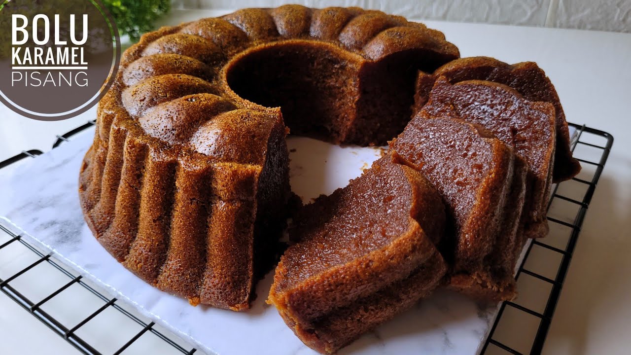 RESEP BOLU KARAMEL PISANG ENAK BANGET SUPER LEMBUT BIKINYA MUDAH