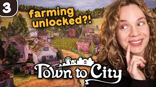 I can’t stop playing, especially now that I unlocked FARMING! 🌾 (Town to City Ep. 3)
