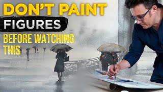 TOP4 SECRET painting tips | how to paint figures in watercolor | painting tutorial | easy painting