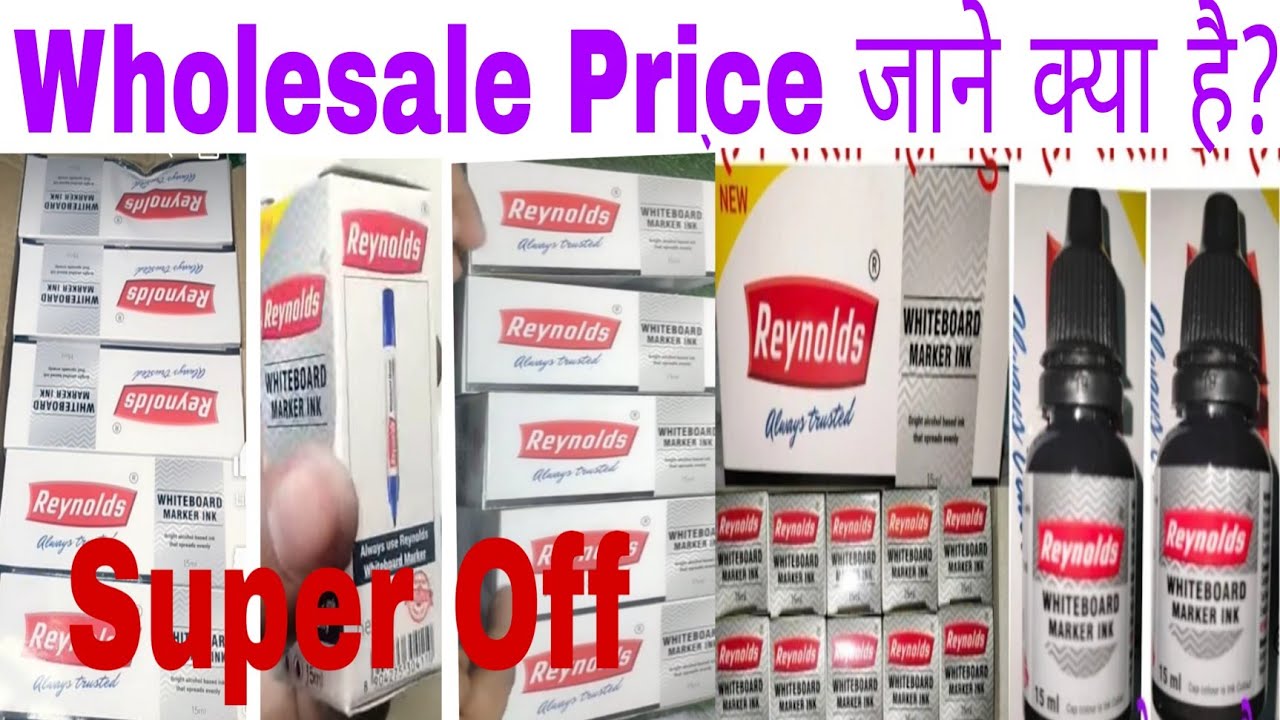 New Reynolds WhiteBoard Marker Ink Wholesale Pack Unboxing and review