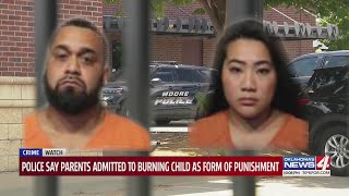 Police say parents admitted to burning child as form of punishment