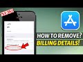 How to get rid of billing information on app store