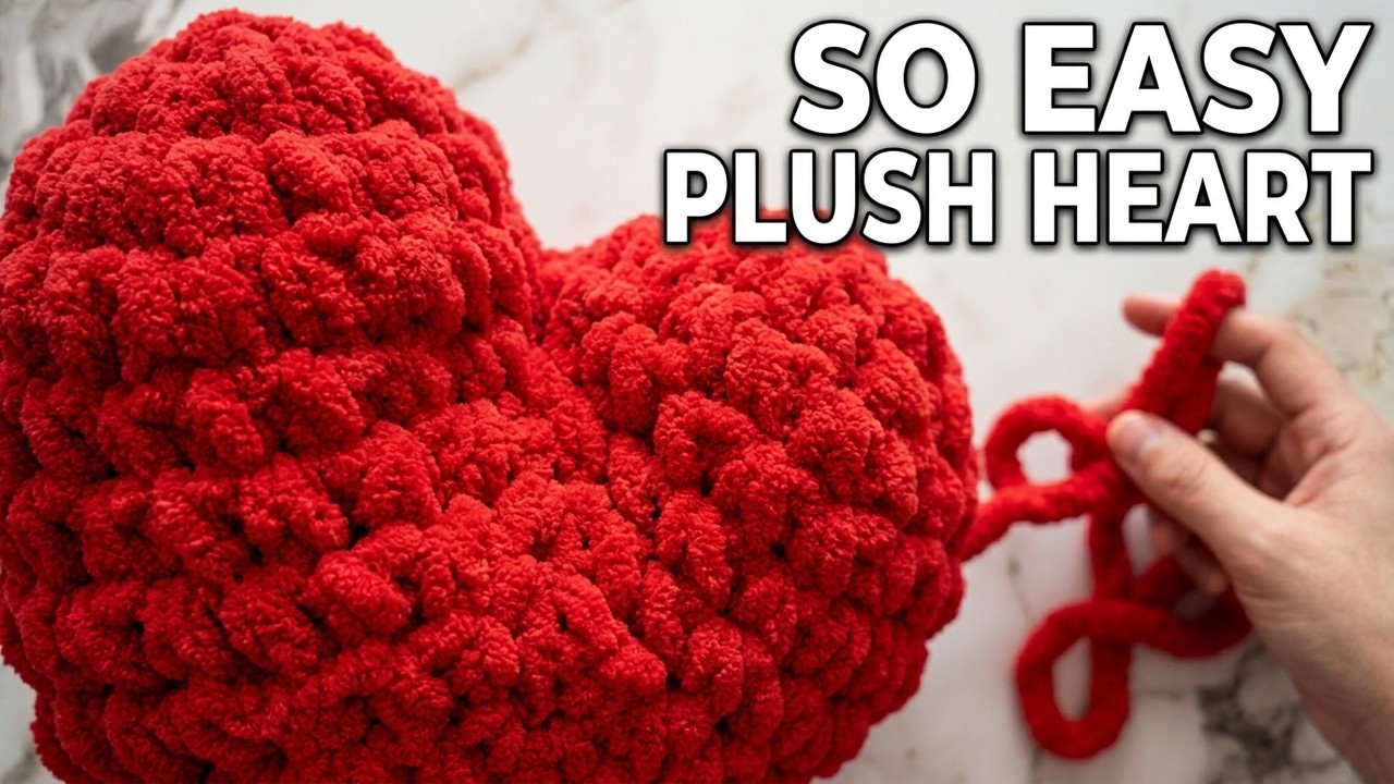 Tığ ve şiş olmadan kalp nasıl yapılır | How to make a heart without crochet hook and knitting needle