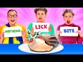 LICK BITE OR NOTHING Food Challenge | Cool Pranks by FUN2U